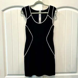 Express Black+White Bodycon Dress